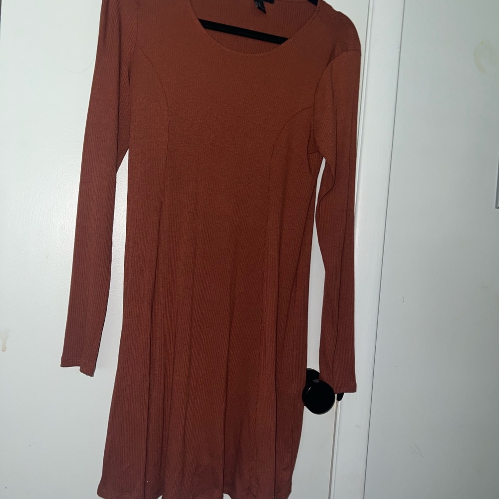 Forever 21 Terracotta Long Sleeve Dress